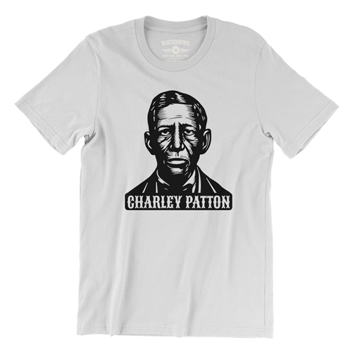 Charley Patton Wood Cut T-Shirt - Lightweight Vintage Style - vintagewhite