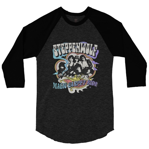 Steppenwolf Magic Carpet Ride Baseball T-Shirt - raglanblackblacksleeve
