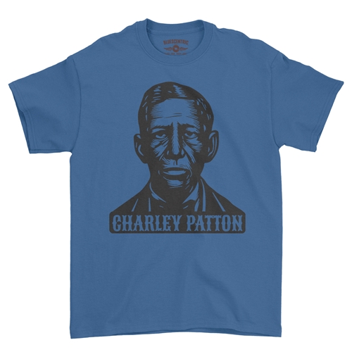 Charley Patton Wood Cut T-Shirt - Classic Heavy Cotton - classicroyalblue