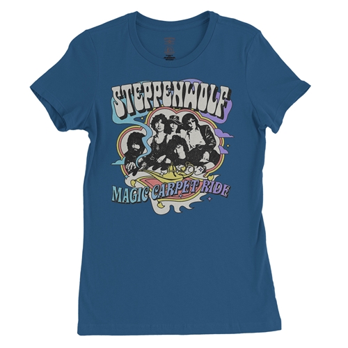 Steppenwolf Magic Carpet Ride Ladies T Shirt - Relaxed Fit - ladiesblue