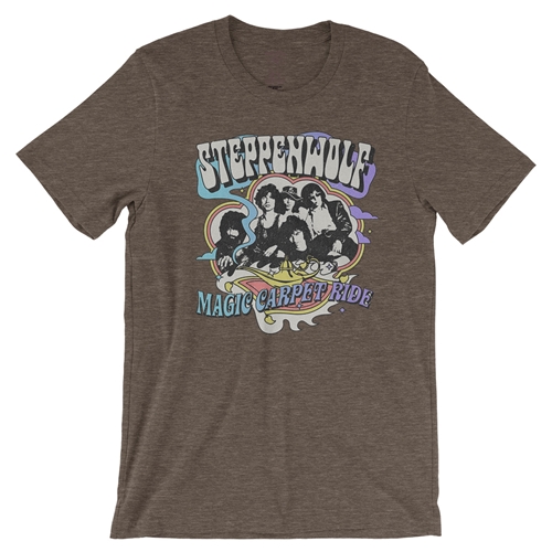 Steppenwolf Magic Carpet Ride T-Shirt - Lightweight Vintage Style - vintageheatherbrown