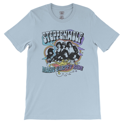 Steppenwolf Magic Carpet Ride T-Shirt - Lightweight Vintage Style - vintagethrowbackblue