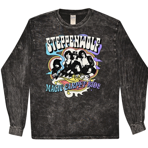 Steppenwolf Magic Carpet Ride Long Sleeve T-Shirt - Black Mineral Wash