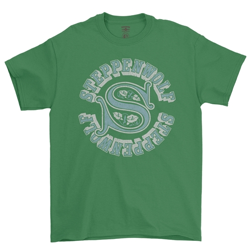 Steppenwolf Round Logo T-Shirt - Classic Heavy Cotton - classickellygreen
