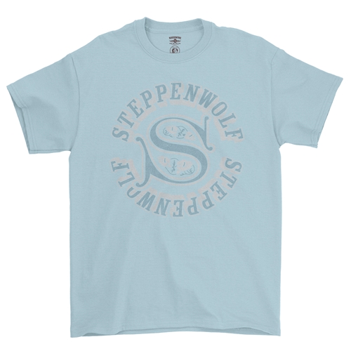 Steppenwolf Round Logo T-Shirt - Classic Heavy Cotton - classiclightblue