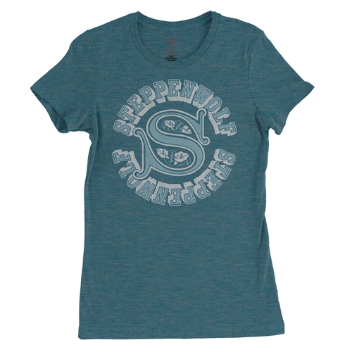Steppenwolf Round Logo Ladies T Shirt - Relaxed Fit - ladiesheatherdeepteal