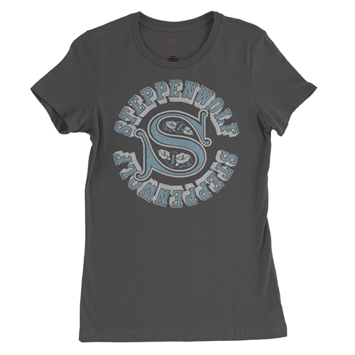 Steppenwolf Round Logo Ladies T Shirt - Relaxed Fit - ladiessmoke