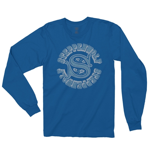 Steppenwolf Round Logo Long Sleeve T-Shirt - longsleeveblue