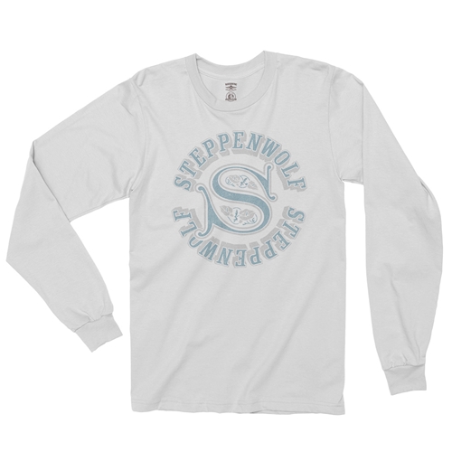Steppenwolf Round Logo Long Sleeve T-Shirt - longsleevewhite