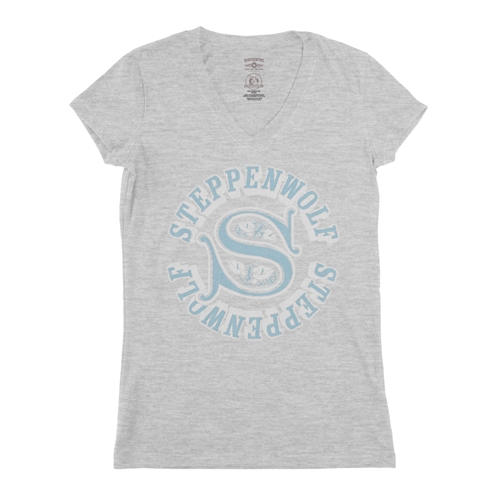 Steppenwolf Round Logo V-Neck T Shirt - Women