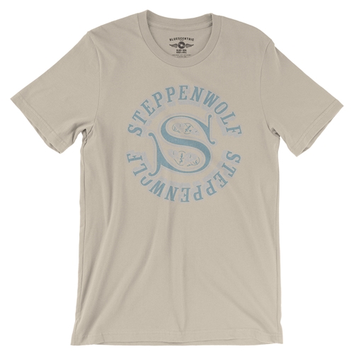 Steppenwolf Round Logo T-Shirt - Lightweight Vintage Style - vintagecream