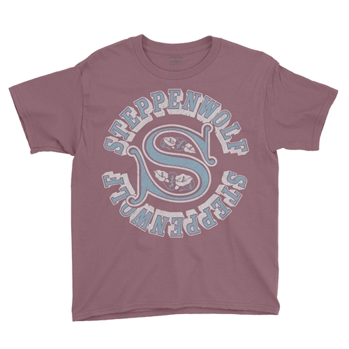 Steppenwolf Round Logo Youth T-Shirt - Lightweight Vintage Children & Toddlers - youthheathermaroon
