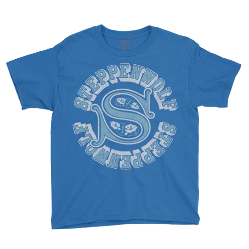 Steppenwolf Round Logo Youth T-Shirt - Lightweight Vintage Children & Toddlers - youthroyalblue