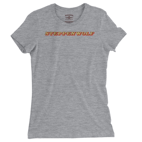 Steppenwolf Logo Ladies T Shirt - Relaxed Fit - ladiesathleticheather