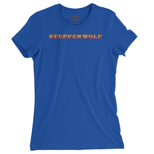 Steppenwolf Logo Ladies T Shirt - Relaxed Fit - ladiesblue