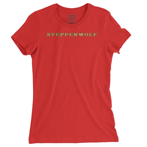 Steppenwolf Logo Ladies T Shirt - Relaxed Fit - ladiesred