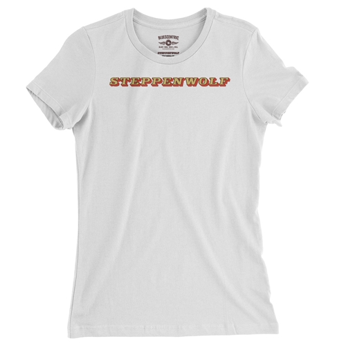 Steppenwolf Logo Ladies T Shirt - Relaxed Fit - ladieswhite