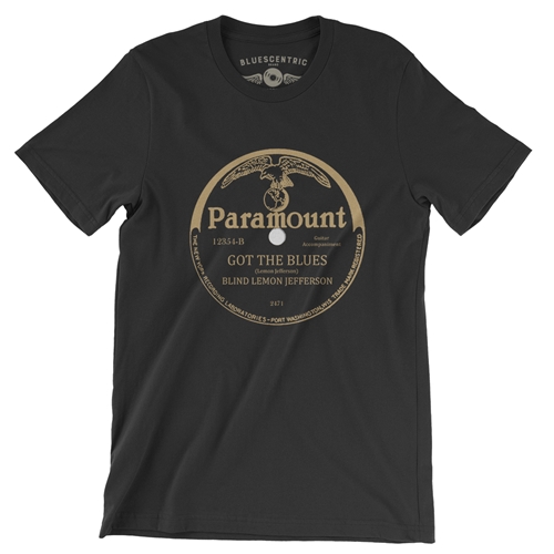 Paramount Records Got The Blues T-Shirt - Lightweight Vintage Style - vintageblack