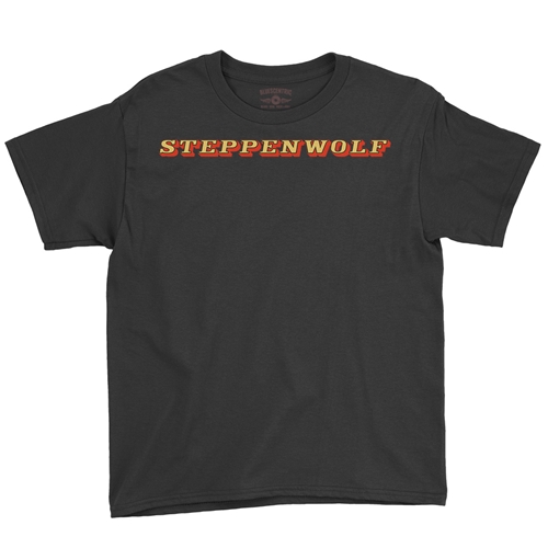 Steppenwolf Logo Youth T-Shirt - Lightweight Vintage Children & Toddlers - youthblack