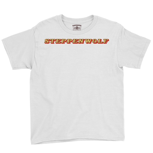 Steppenwolf Logo Youth T-Shirt - Lightweight Vintage Children & Toddlers - youthwhite