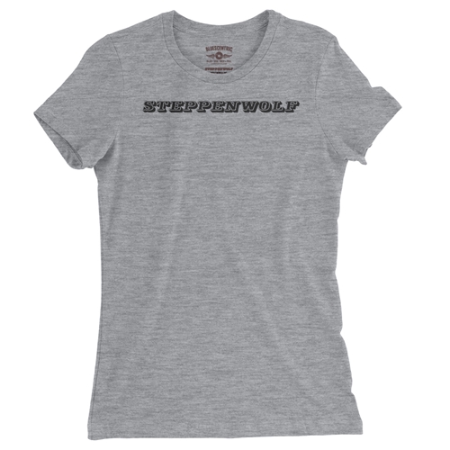 Steppenwolf Logo Ladies T Shirt - Relaxed Fit - ladiesathleticheather