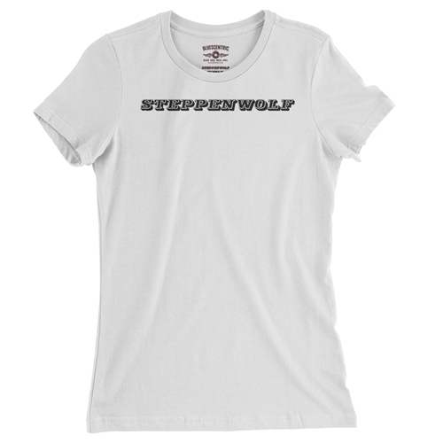 Steppenwolf Logo Ladies T Shirt - Relaxed Fit - ladieswhite