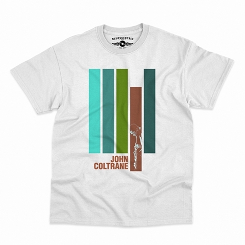 CLEARANCE - XL White John Coltrane Jazz T-Shirt - Classic Heavy Cotton