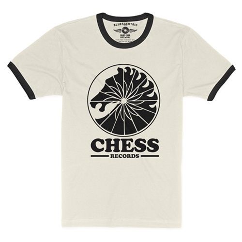 CLEARANCE - Medium Cream Ltd. Edition Chess Records Knight Ringer T-Shirt