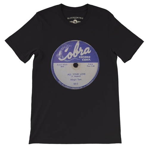 Cobra Records Magic Sam Vinyl T Shirt - Lightweight Vintage Style - vintageblack