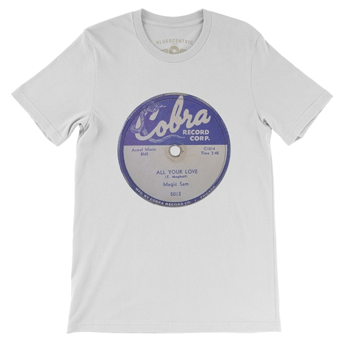 Cobra Records Magic Sam Vinyl T Shirt - Lightweight Vintage Style - white