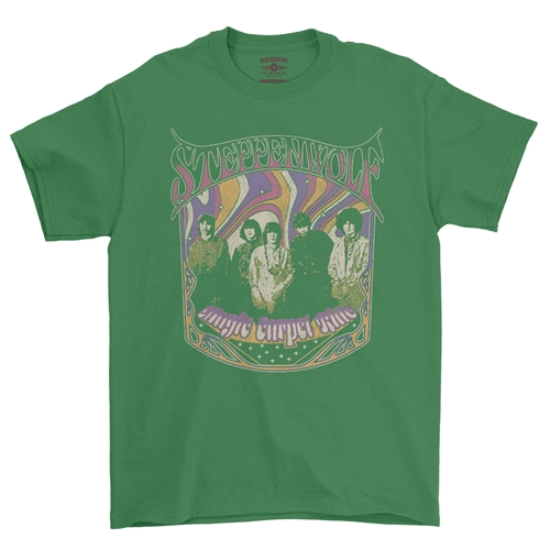 Steppenwolf Psychedelic Magic Carpet Ride T-Shirt - Classic Heavy Cotton - classickellygreen