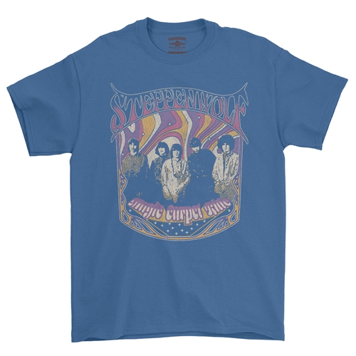Steppenwolf Psychedelic Magic Carpet Ride T-Shirt - Classic Heavy Cotton - classicroyalblue