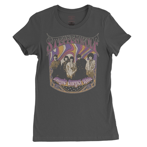 Steppenwolf Psychedelic Magic Carpet Ride Ladies T Shirt - Relaxed Fit - ladiessmoke