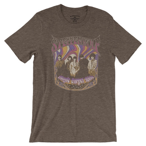 Steppenwolf Psychedelic Magic Carpet Ride T-Shirt - Lightweight Vintage Style - vintageheatherbrown