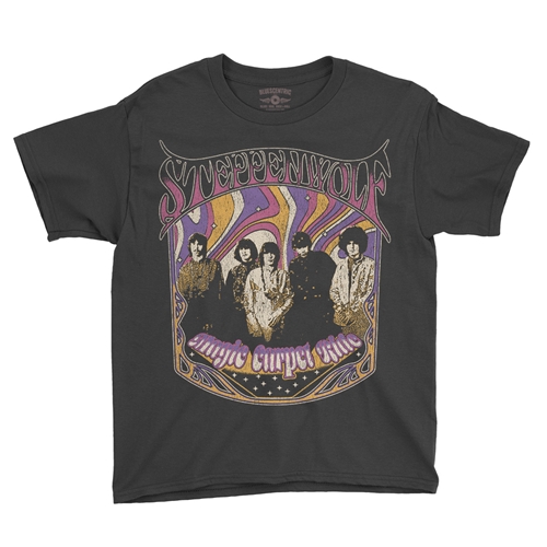 Steppenwolf Psychedelic Magic Carpet Ride Youth T-Shirt - Lightweight Vintage Children & Toddlers - youthblack