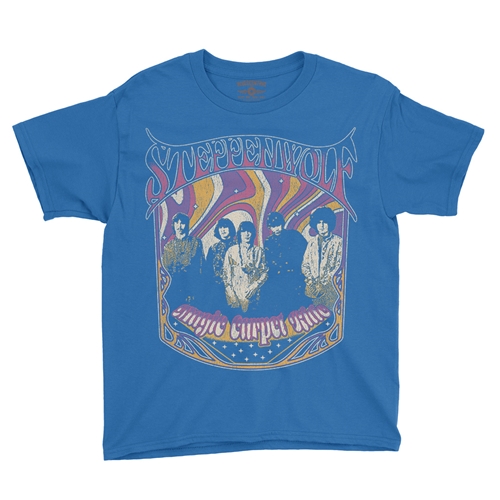 Steppenwolf Psychedelic Magic Carpet Ride Youth T-Shirt - Lightweight Vintage Children & Toddlers - youthroyalblue