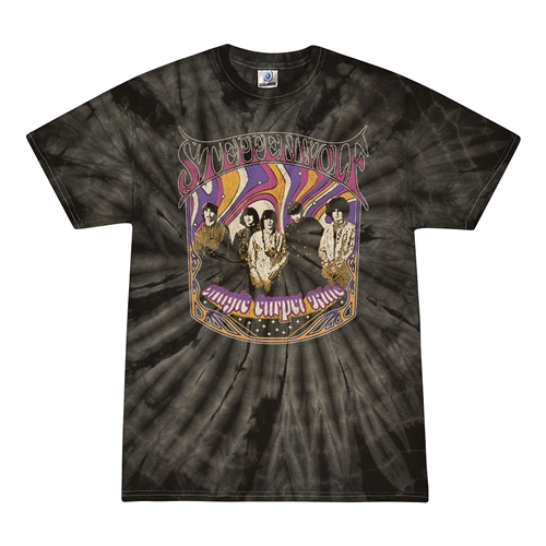 Steppenwolf Psychedelic Magic Carpet Ride Tie-Dye T-Shirt - Black