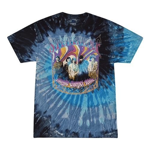 Steppenwolf Psychedelic Magic Carpet Ride Tie-Dye T-Shirt - Blue