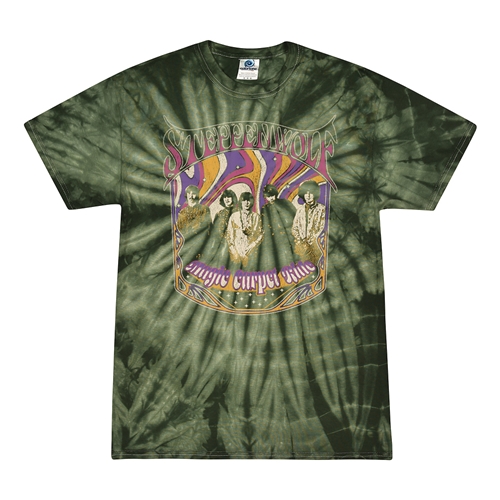 Steppenwolf Psychedelic Magic Carpet Ride Tie-Dye T-Shirt - Green