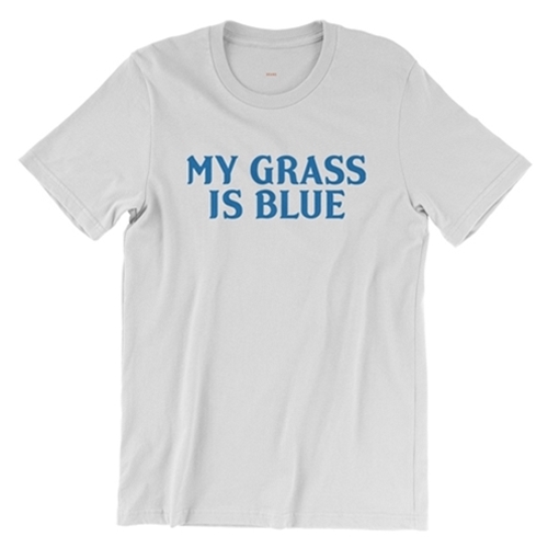 CLEARANCE - Small White My Grass Is Blue Bluegrass T-Shirt - Lightweight Vintage Style