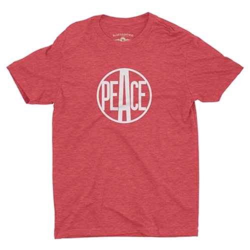 CLEARANCE - Med Red Double-Sided Original Security Woodstock Peace T-Shirt Reissue T-Shirt - Lightweight Vintage Style