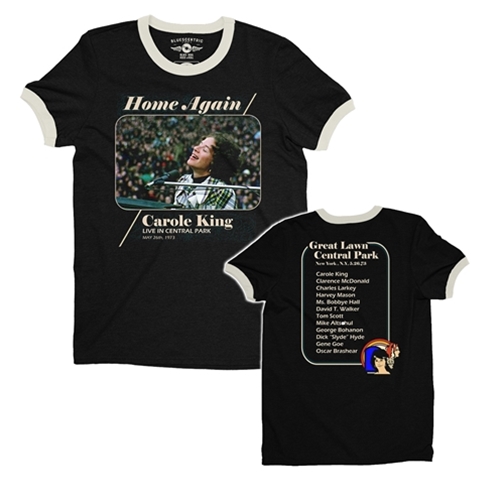 CLEARANCE - Large Black Carole King Live In Central Park Ringer T-Shirt