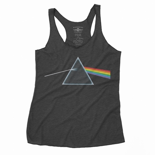 CLEARANCE - XS Black Pink Floyd Dark Side of the Moon Racerback Tank - Women