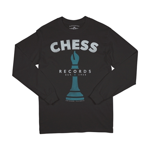 CLEARANCE - 2XL Black Chess Records Chicago Blues Long Sleeve T-Shirt