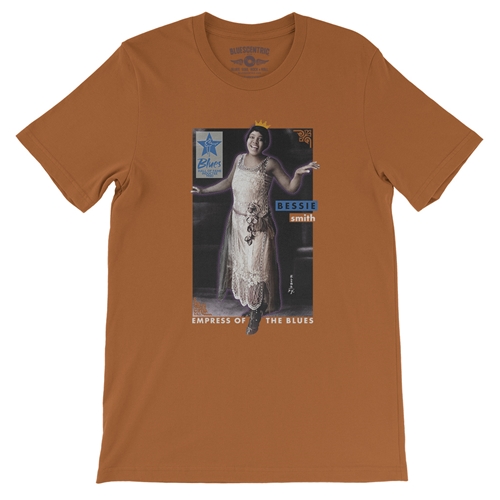 Ltd. Ed. Blues Hall of Fame Bessie Smith T-Shirt - Lightweight Vintage Style - vintageburntorange