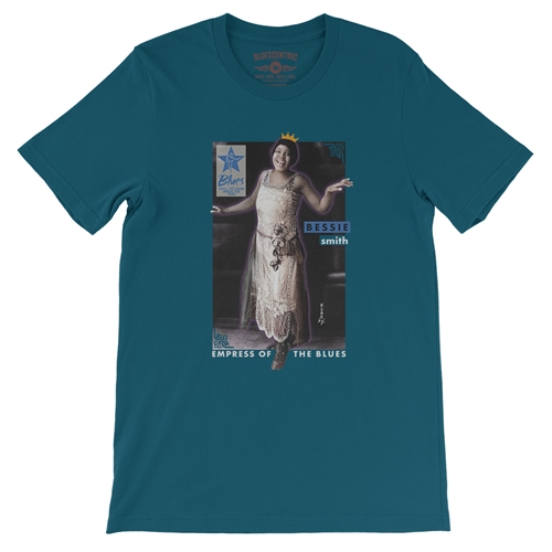 Ltd. Ed. Blues Hall of Fame Bessie Smith T-Shirt - Lightweight Vintage Style - vintagedeepteal