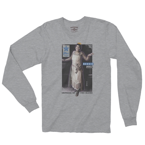 Ltd. Ed. Blues Hall of Fame Bessie Smith Long Sleeve T-Shirt - longsleeveathleticheather