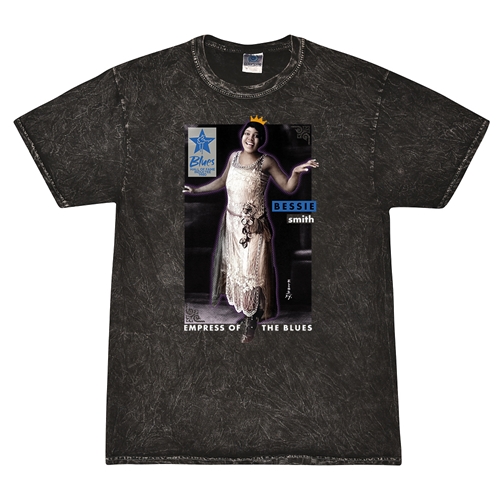 Ltd. Ed. Blues Hall of Fame Bessie Smith T-Shirt - Black Mineral Wash