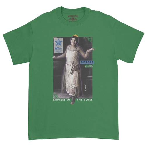 Ltd. Ed. Blues Hall of Fame Bessie Smith T-Shirt - Classic Heavy Cotton - classickellygreen