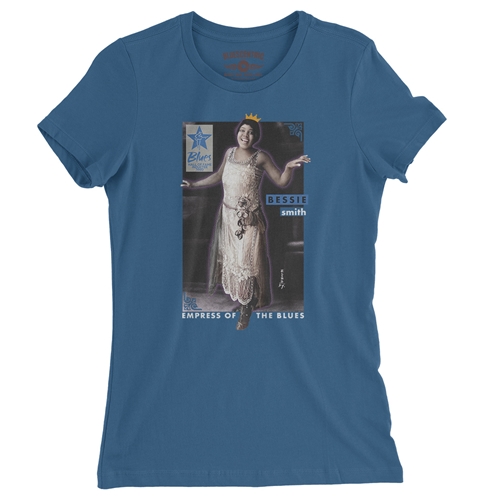 Ltd. Ed. Blues Hall of Fame Bessie Smith Ladies T Shirt - Relaxed Fit - ladiesblue